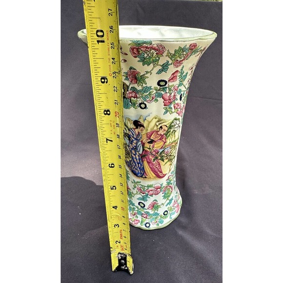 Stunning 10” Antique French Artist Signed Asian Style Vase Amazing Color! -S1 - Picture 8 of 11